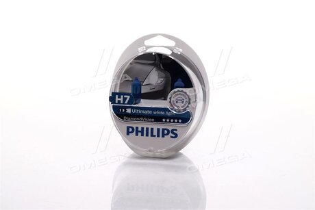 Автолампа DiamondVision H7 PX26d 55 W синя PHILIPS 12972DVS2 (фото 1)