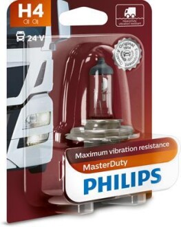 Автолампа MasterDuty H4 P43t-38 70 W 75 W прозрачная PHILIPS 13342MDB1