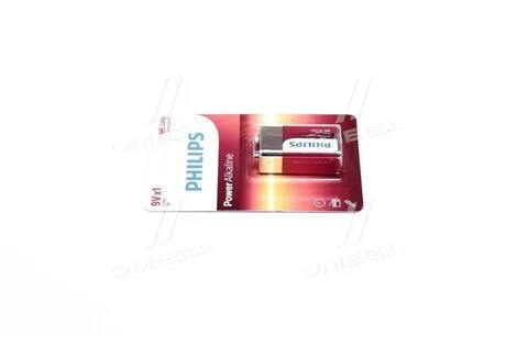 Батарейка 6LR61/ 9V Power Alkaline Blister 1шт (крона) (пр-во Philips) PHILIPS 6LR61P1B/10