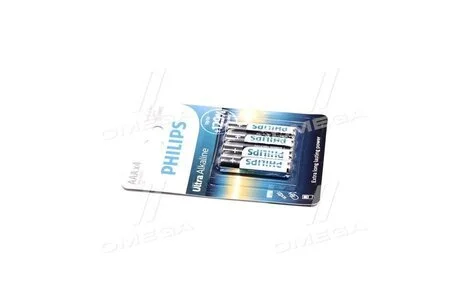 Батарейка LR03/AAA Ultra Alkaline Blister 4шт (пр-во Philips) PHILIPS LR03E4B/10