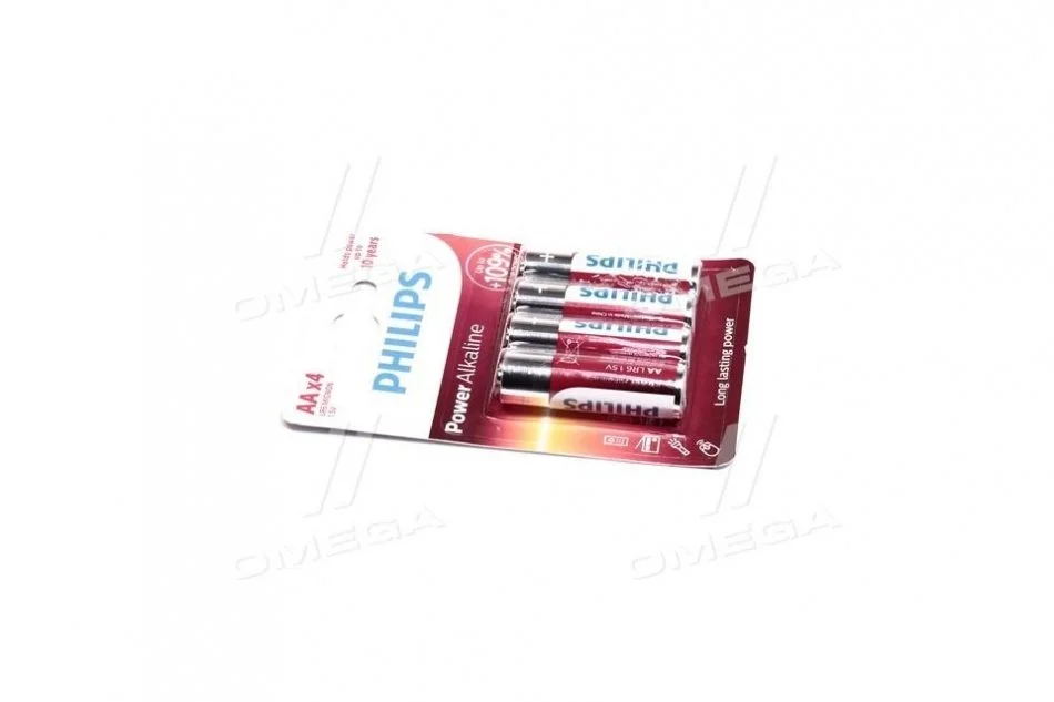 Батарейка LR6/ AA Power Alkaline Blister 4шт (пр-во Philips) PHILIPS LR6P4B/10 (фото 1)