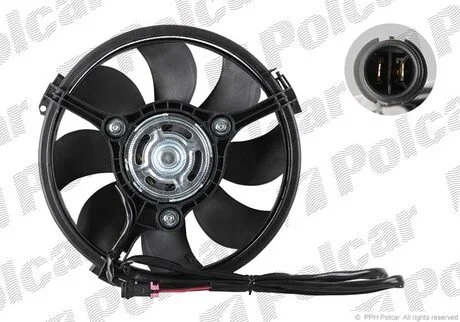 Вентилятор охолод двигуна AUDI A4 3/96- Polcar 132423W2