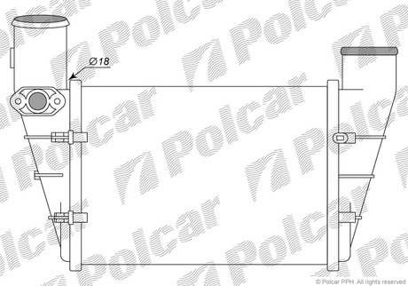 Інтеркулер VW Passat, Audi A4/A6 18T/19TDi 95-01 Polcar 1324J8-1