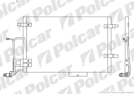 Радиатор кондиционера Audi A6 25TDI 97-05 Polcar 1326K8C4S
