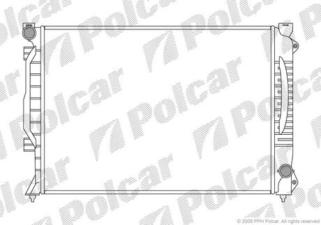 Радиатор охлаждения Audi A6 25D/27 97-05 Polcar 132708-1