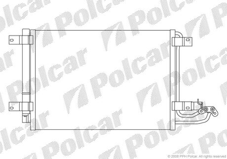 Радіатор кондиціонера Skoda Octavia 14-20 04- Polcar 1331K8C1 (фото 1)