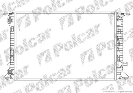 Радиатор охлаждения Audi A4 18 TFSI/20 TDI 2007- Polcar 133708-4