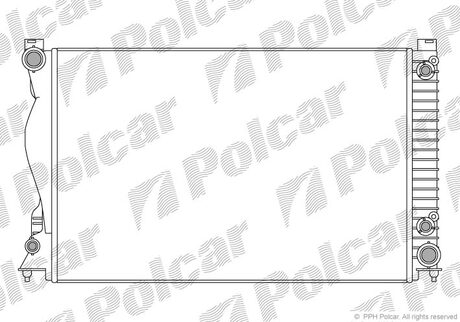 Радіатор охолодження двигуна Audi A6 Allroad C6, A6 C6, A6 C7 24-32 0504-0918 Polcar 133808-2