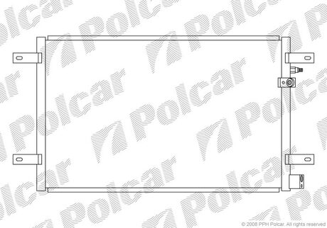 Радиатор кондиционера Audi A4A6 04- Polcar 1338K8C1 (фото 1)