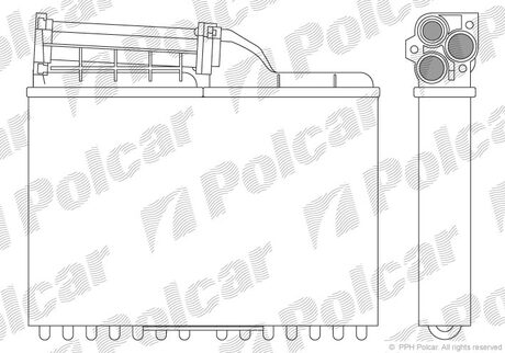 Радиатор печки BMW 5 E34 88- Polcar 2015N8-3