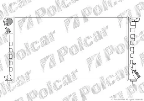 Радіатор охолодження Citroen Berlingo 1,9 D/2,0 HDi Polcar 232608B4