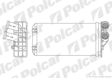 Радіатор печі Peugeot 307 03-/Citroen C4 04- Polcar 2329N8-1