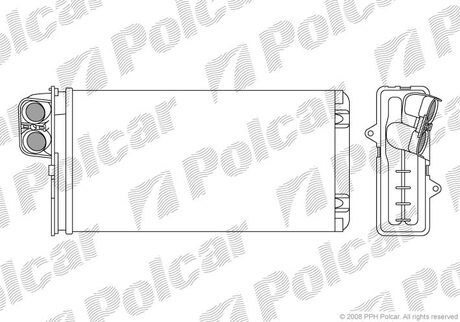 Радіатор печі Citroen XM/Peugeot 605 89- Polcar 2330N8-1