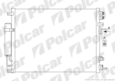 Радіатори кондиціонера | CHRYSLER 300 C 04- Polcar 2431K8C1