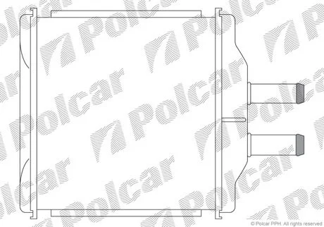 Радіатор обігрівача Chevrolet Aveo Polcar 2500N8-1
