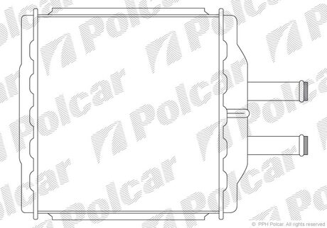 Радиатор печки Chevrolet Lacetti/Daewoo Nubira 14-20 03- Polcar 2505N8-1 (фото 1)