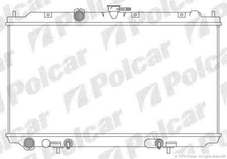 Радіатор охолодження | ALMERA II Hatchback Polcar 2734082