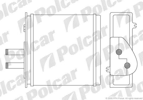 Радиатор печки Fiat Punto 1.2-1.7 94-00 Polcar 3017N8-1