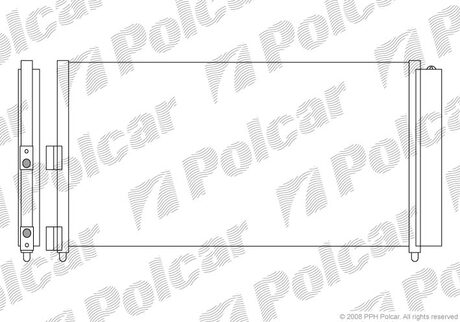 Радіатор кондиціонера Fiat Doblo 1.3-1.9 JTD 01- Polcar 3022K8C5 (фото 1)