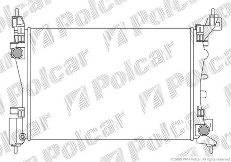 Радіатор охолодження Fiat Grande Punto 12-14 05- Polcar 302408-3