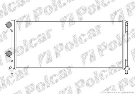 Радиатор Fiat Doblo 19JTD 05/01- (+AC) Polcar 304008A5