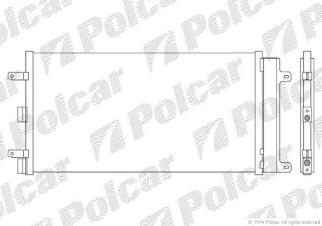 Радіатор кондиціонера Fiat Doblo 14/16/16CNG 1001- Polcar 3041K8C1