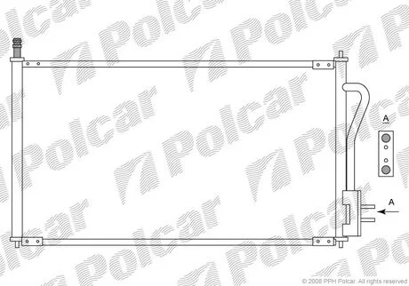 Радіатор кондиціонера Ford Focus 98-04 Polcar 3201K8C1