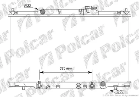 Радіатор охолодження | CR-V II (RD_), 09.01 Polcar 3876082