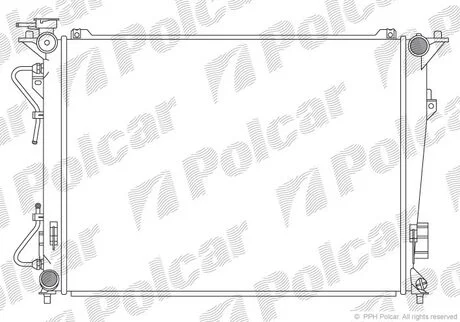 Радіатор охолодження Hyundai Grandeur, Sonata KIA Magentis 20-33 0105-1215 Polcar 402608-1