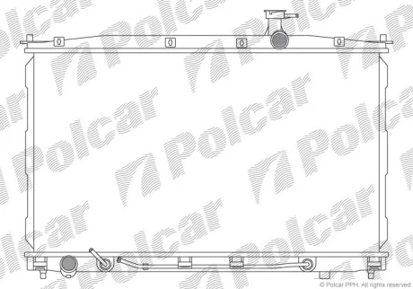 Радіатор охолодження | SANTA FÉ II (CM), 01 Polcar 4051081