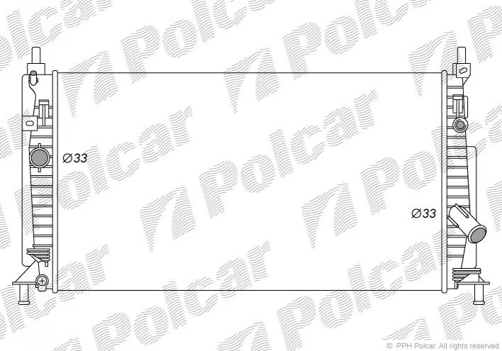 Радиатор основной Mazda 3 1.6-2.0 2009- Polcar 454208-1 (фото 1)