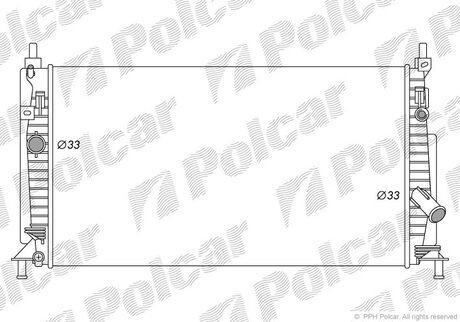 Радиатор основной Mazda 3 1.6-2.0 2009- Polcar 454208-1