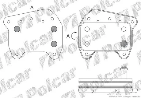 Радіатор масляний DB Sprinter/Vito Cdi Polcar 5003L8-1
