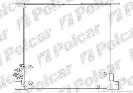 Радіатор кондиціонера DB Vito/V-class V 200 01/97- Polcar 5012K8C1