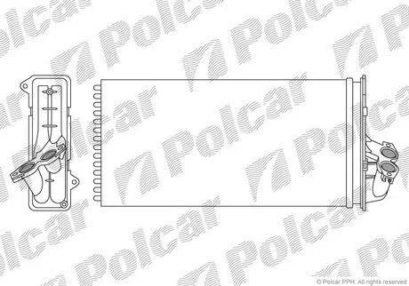 Теплообмінник Mercedes Vito (W638) 20-28 0296-0703 Polcar 5012N8-1