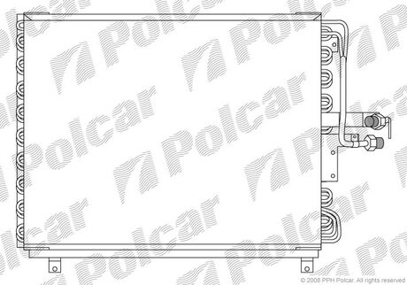 Радиатор кондиционера MB W124 20D-32 0185-0398 Polcar 5014K8A6