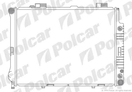Радіатор охолодження MB210 E 200D/220D/250-320 95-03 Polcar 501508-1 (фото 1)