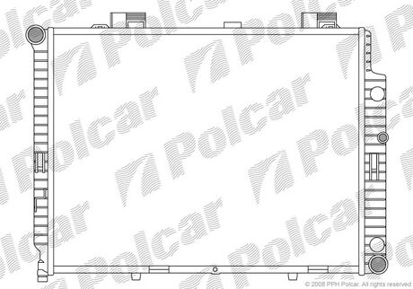 Радиатор DB 210 E 270/320 CDI 99-02 Polcar 502108-4 (фото 1)