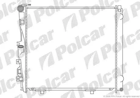 Радіатор охолодж.(основний) DB W124 85-96 M103/M104 Polcar 502408