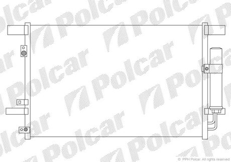 Радіатор кондиціонера Citroen C4 16/18 12- /Mitsubishi Lancer 08- /Peugeot 4007, 4008 07- Polcar 5266K8C1