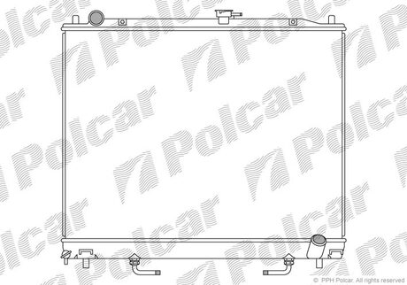 Радиатор охлаждения Mitsubishi Pajero 32D 00-06 Polcar 527408-3