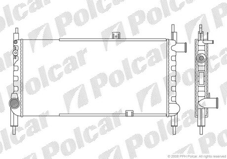 Радиатор охлаждения Opel Kadet 13 86-91 Polcar 550508-1