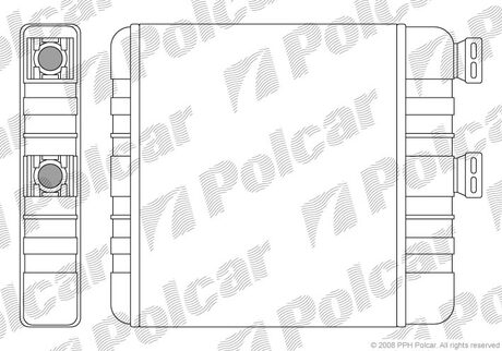 Радіатор печі Opel Astra G (Behr) 98- Polcar 5508N8-1