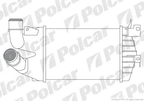 Інтеркулер Opel Astra H, Zafira B 13D/17D/19D 0304-0415 Polcar 5509J8-3