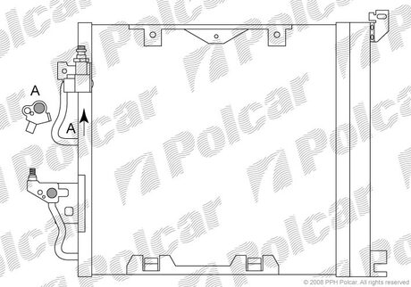 Радиатор кондиционера Opel Astra H 1.7 CDTI 04- Polcar 5509K8C4