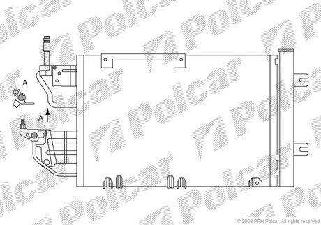 Радиатор кондиционера Opel Astra H, Zafira B 1.3D-2.0 04- Polcar 5509K8C5 (фото 1)