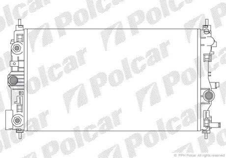 Радиатор охлаждения (AT) Opel Astra J,Zafira C 20D 1209 Polcar 551108-7