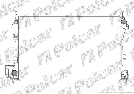 Радиатор охлаждения Fiat Croma Opel Signum, Vectra C Saab 9-3, 18-32 0402- Polcar 551808A2 (фото 1)