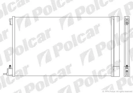 Радіатор кондиціонера Opel Insignia 16-28 0708- Polcar 5520K8C1