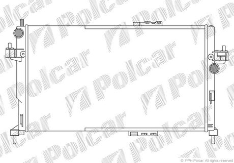 Радиатор охлаждения Opel Corsa/Combo 13-17 00- Polcar 555608A4 (фото 1)